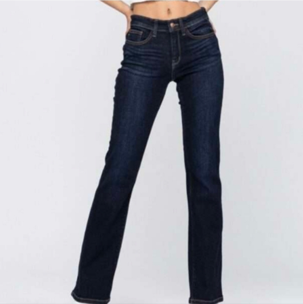 Judy Blue Tags show 13s & 15s-Never Worn-Slim Dark BootCut-No Distressing